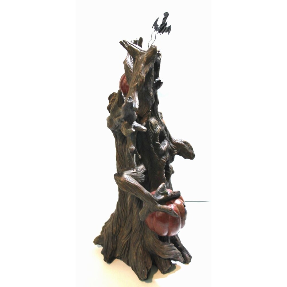 Transpac Resin Light Up Spooky Screaming Tree Bats Halloween Battery 18" Rare - Picture 2 of 8